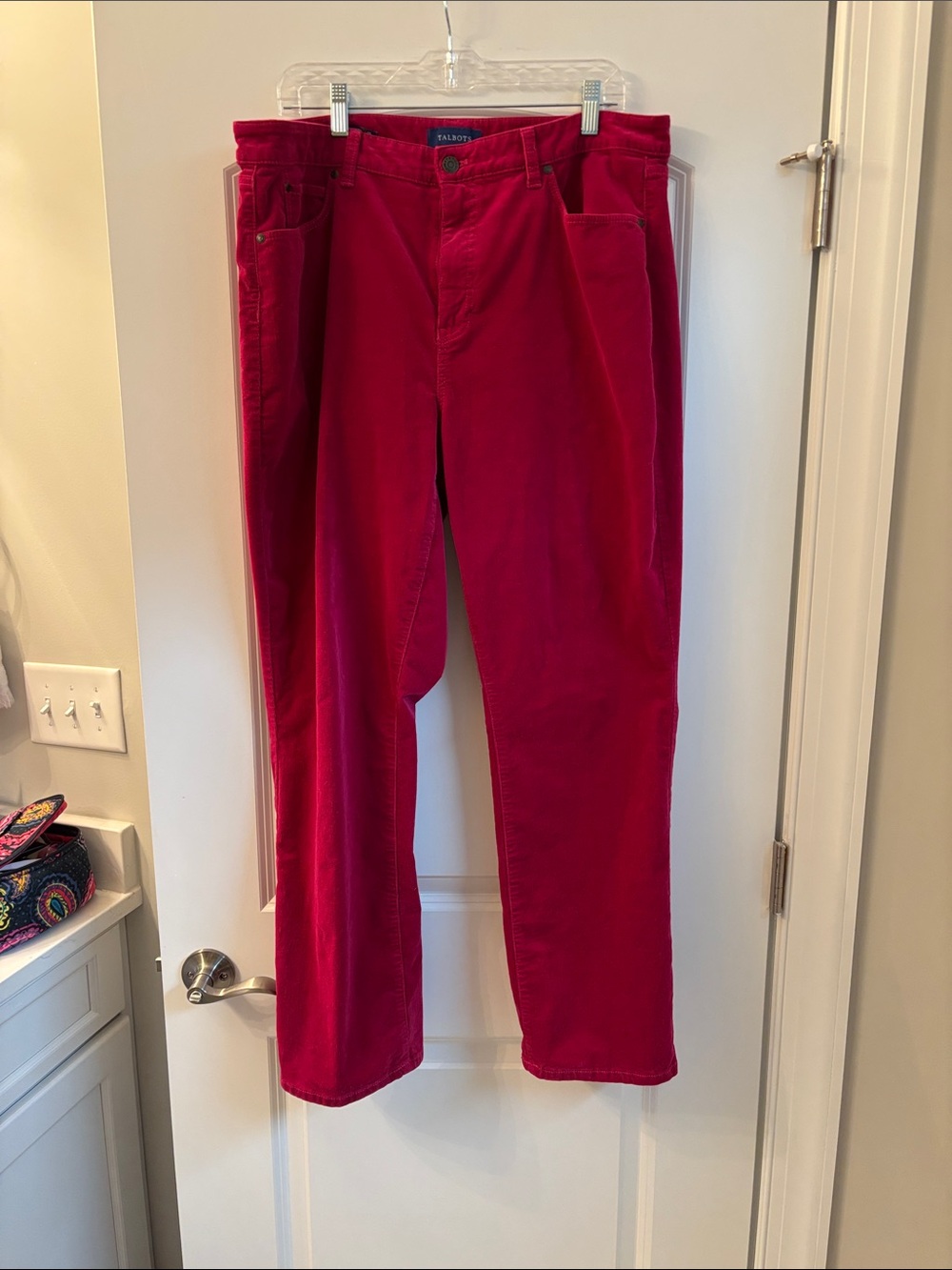 Talbots Straight-Leg Corduroy  Jeans in Rasberry size 16Curvy  never worn